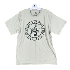 Disney Walt Disney World Castle Tee Mens L‎ Beige Magic Kingdom Graphic Shirt